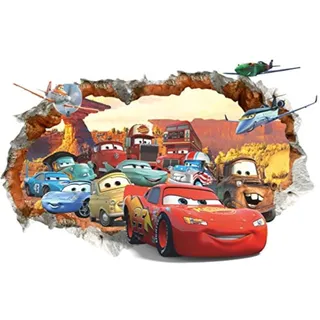 Kibi 3D Aufkleber Cars Wandtattoo Cars Wandaufkleber Cars 3 Wandsticker Cars Wandtattoo Cars Kinderzimmer, Dekoration Abnehmbare Aufkleber Wall stickers XXL