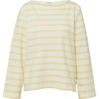s.Oliver Leichtes Sweatshirt Gestreift Gelb/Creme 38