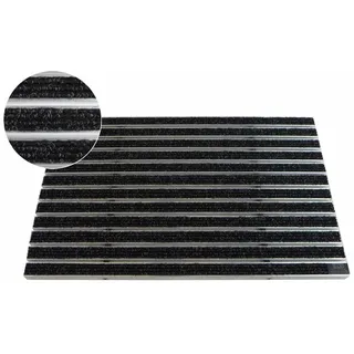 Fußmatte Emco Eingangsmatte DIPLOMAT 12mm, Rips Anthrazit, Emco, rechteckig, Höhe: 12 mm, Größe: 990x490 mm, für Innen- und überdachten Außenbereich schwarz
