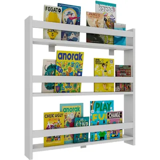 VCM Kinderregal Kidos 70 x 80 x 10 cm Holz weiß