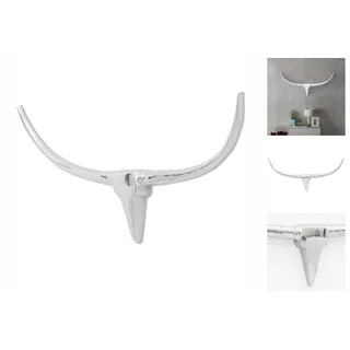 vidaXL Wall Mounted Aluminium Stiers Kopf Dekoration Silber 96cm