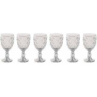 Weinglas VILLA D'ESTE "Marrakech" Trinkgefäße Gr. Ø 8 cm x 17 cm, 280 ml, 6 tlg., farblos (transparent) Weißweinglas Weinglas Weingläser und Dekanter Gläser-Set, 6-teilig, Inhalt 280 ml