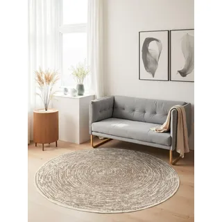 HANSE HOME Cavallo Kurzflorteppich Ø 160 cm Beige/Braun