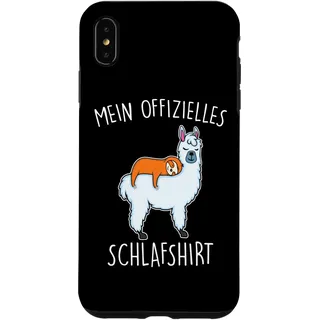 Hülle für iPhone XS Max Schlafendes Faultier Alpaka Lama Pyjama My Official Napping