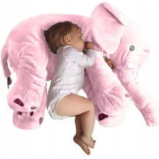 Gustaw Groß Elefant (Rosa, 155cm) - Plüsch Kuscheltier, Plüschelefant - XXL Elephant Tier, Weiche und Kuschelige Stofftiere, Plüschtier Kinder,...