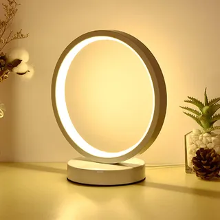 SENECESLI Kleine Nachttischlampe für Schlafzimmer, Nachttischlampen mit USB Netzkabel, LED Tischlampe Im Modernen Stil für Wohnzimmer, Schreibtisch, Lesen für Kinder, Energieeffizient