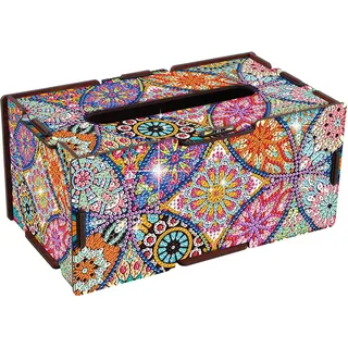 Demiawaking Diamond Painting Taschentuchbox Handgemachte Kit DIY Diamant Malerei Tücherbox Mosaik Strass Kosmetiktücherbox Dispenser Hochzeit Deko Geschenk (49)
