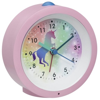 TFA Dostmann Kinderwecker analoger Wecker TFA 60.1033 Kindermotiv mit Sweep-Uhrwerk rosa