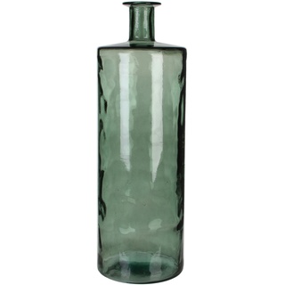 Mica Decorations Guan Glasflasche - H75 x D 25 cm - Recyceltes Glas - Grün