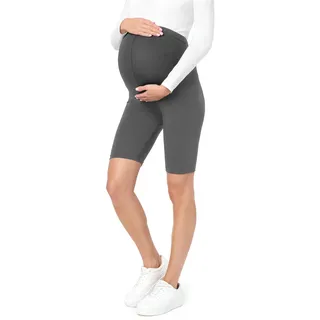 Be Mammy Damen Kurze Umstandsleggings Bequeme und Schwangerschaftsleggings aus Baumwolle Umstandshose Umstandsmode für Sommer BE20-228 - L