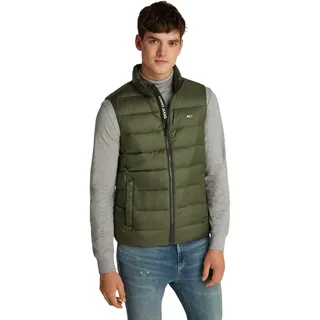 Tommy Jeans Herren Weste Down Leicht, Grün (Fatigue Green), XL