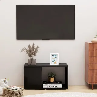 vidaXL TV-Schrank 60x24x32 cm Schwarz Holzwerkstoff