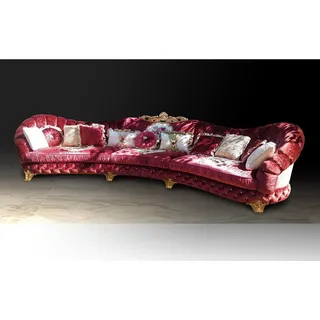 JVmoebel Wohnlandschaft Samt Ecksofa in Modernem Design mit Rundungen, 1 Teile, Made in Europa rot