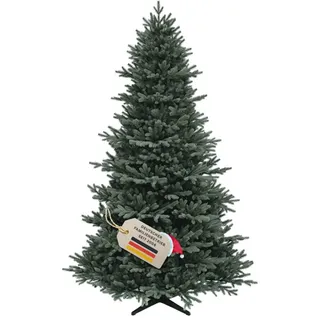 RS Trade Künstlicher Weihnachtsbaum HXT 1418 Nordmann 210 cm aus 100% Spritzguss mit Metallständer, künstliche Nordmanntanne, Christbaum, Kunsttannenbaum, schwer entflammbar, für Allergiker geeignet