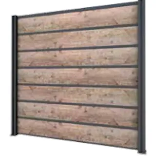 Gutta Sichtschutzelement 194 x 186 cm Anthrazit WPC