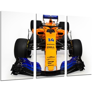 Foto-Poster, Formel 1 Autos, McLaren mcl33 Mclaren F1 2018, Fernando Alonso, Stoffel Vandoorne, Gesamtgröße: 97 x 62 cm, XXL