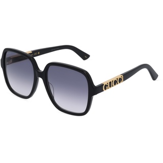 Gucci GG1189S Damen-Sonnenbrille Vollrand Eckig Kunststoff-Gestell, schwarz