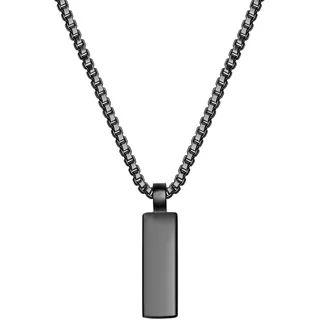 True Rebels Kette mit Anhänger TR349 schwarz / Edelstahl