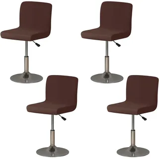 4 Stück Waschbarer Bar Stuhlhussen, Stuhlhussen Mit Rückenlehnenbezug, Barhocker