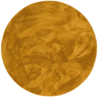 Pergamon Fellteppich Rund 200 x 200 cm Currygelb