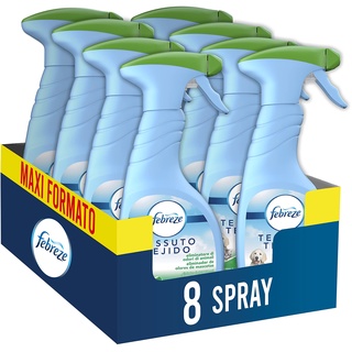 Febreze Spray, Lufterfrischer für Räume, 8 Packungen x 500 ml, Lufterfrischer für Schrank, hygienisch, Maxi-Format, beseitigt starke und anhaltende Gerüche, geeignet für Stoffe
