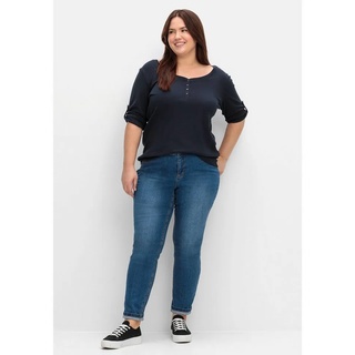 Sheego Stretch-Jeans Große Größen im komfortablen Curvy-Schnitt VERENA blau 56