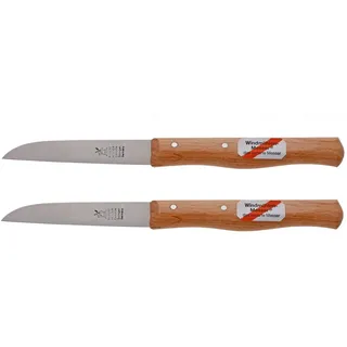 Windmühle Robert Herder Solingen Küchenmesser Gemüsemesser Schälmesser aus Carbonstahl, im Set 2 x 18 cm