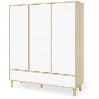 Pinolino Kinderkleiderschrank Flow 155 x 185 x 55 cm Esche lackiert weiß