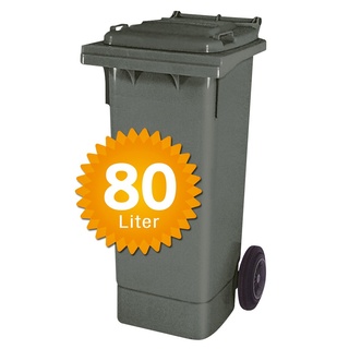 Müllbehälter, Inhalt 80 Liter, anthrazitgrau
