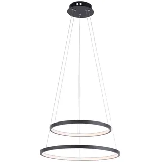 just light. LED-Pendelleuchte 3-flg. dimmbar 60 cm rund anthrazit
