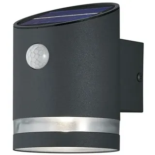 meineWunschleuchte Außenleuchte Solar 2er Set grau H: 13 cm mit Bewegungsmelder