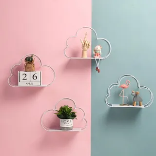 Nordisches Wandregal Aus Eisen In Wolkenform, Hängeampel, Wandaufbewahrung Im Skandinavischen Design
