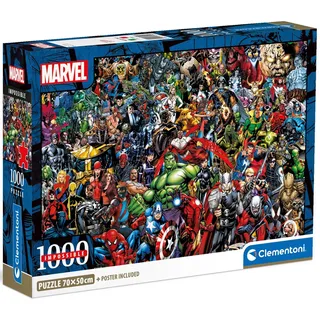 CLEMENTONI Puzzle 1000 Compact, Impossible, Marvel