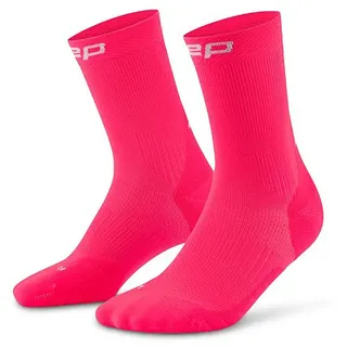 CEP Run Socks Mid Cut 5.0 2 Paar Pink 34-37