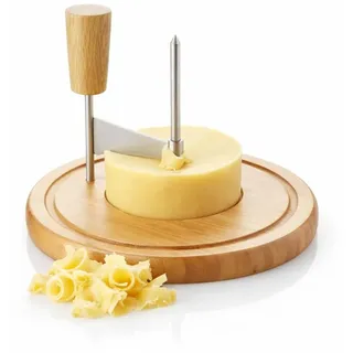 Point-Virgule Käsehobel aus Bambus, tete de moine hobel käseschneider, Bambus, 22 x 15 cm