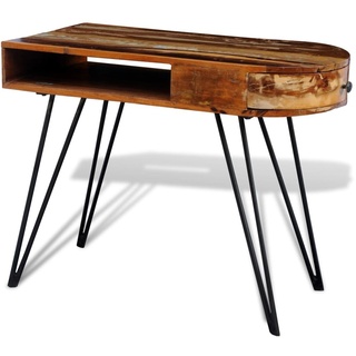 Tisch mit Eisenbeinen Bürotisch Vintage | PC Tisch | Arbeitstisch Gaming Tisch | für Arbeitszimmer Büro Altholz - direkt vom Hersteller HOM839156