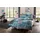 gemustert Blau 155 x 220 cm 2 x 80 x 80 cm