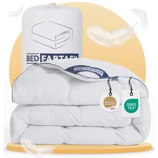 BedFabtasy Feder und Daunendecke 135x200cm, Oeko-Tex zertifizierte Bettdecke 135x200, 100% Extraweiche Federn & Daunen, Allergiker, RDS Zertifiziert Federbettdecke, Duvet, Ganzjahresdecke