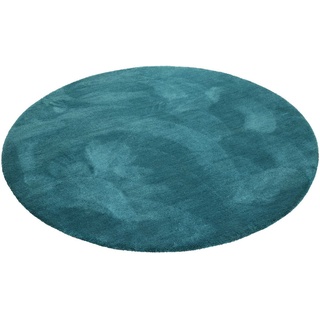 Hochflor-Teppich Relaxx, Esprit, rund, Höhe: 25 mm, Wohnzimmer, sehr große Farbauswahl, weicher dichter Hochflor grün Ø 120 cm x 25 mm