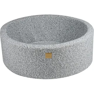 MEOWBABY Weiches Schaumstoff-Rundbällebad 90 x 30 cm Ohne Bälle - Grau Melange