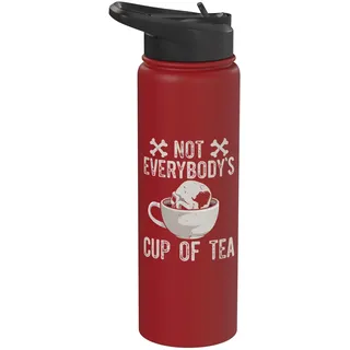 Not Everybody's Cup Of Tea Zitat Lustiger Gothic Totenkopf Goth Stainless Steel Insulated Water Bottle