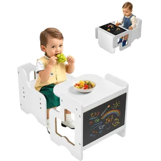 Vevor Kindertisch mit Tafel 1–5 Jahre Holz MDF  weiß