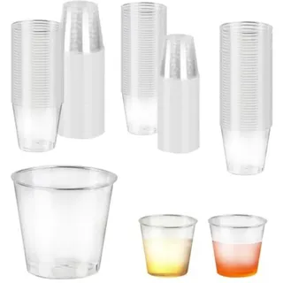 Wiederverwendbare, Transparente Schnapsgläser Aus Kunststoff – 200 Stück, 30 Ml, Ideal Für Cocktails, Aperitifs, Desserts Und Partys
