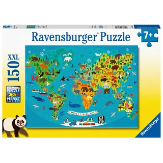 Ravensburger Tierische Weltkarte 150 Teile XXL