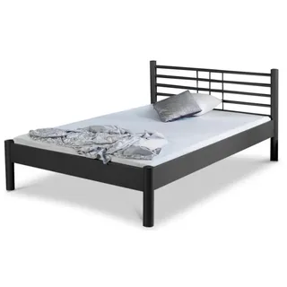 BED BOX Metallbett, Schwarz, Metall, 140x200 cm, Schlafzimmer, Betten, Metallbetten