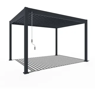 Weide Deluxe Pergola Voll Aliminium 3 x 4 m anthrazit