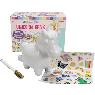 GICO Kinder DIY Einhorn Figur Spardose zum Bemalen Mädchen Jungen Kinder Geschen