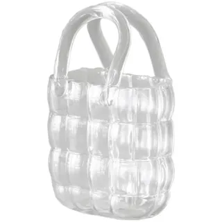 Vase, Klar, Glas, rechteckig, 14x22x9.5 cm, mundgeblasen, handgemacht, Dekoration, Vasen, Glasvasen