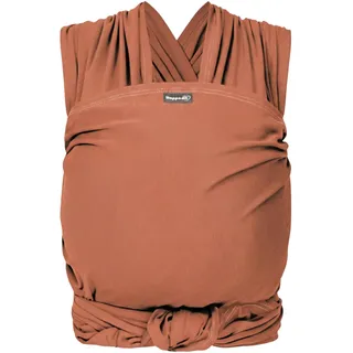 Hoppediz Elastisches Babytragetuch ab Geburt, Kupfer 5,40 m | Ergonomisches Tragetuch für frühgeborene und neugeborene Babys bis 9 kg, inkl. Anleitung