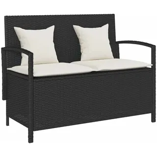 vidaXL Gartenbank 114 x 57 x 87 cm Schwarz